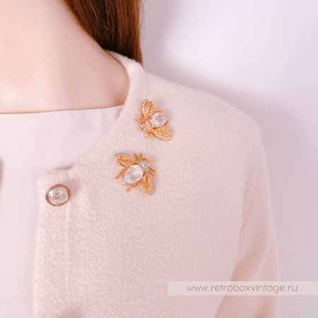 SWAROVSKI Брошь "Пчелка утренней росы"