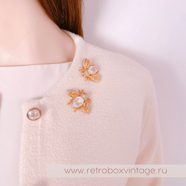 SWAROVSKI Брошь "Пчелка утренней росы"