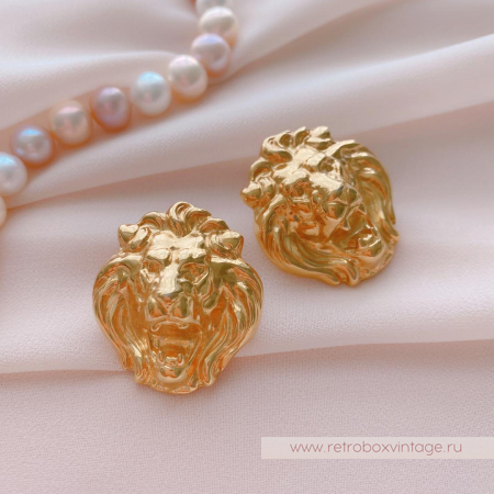 ANNE KLIEIN Серьги «Золотые львы»