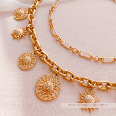 ZARA Комплект цепей "Золотые боги Солнца"