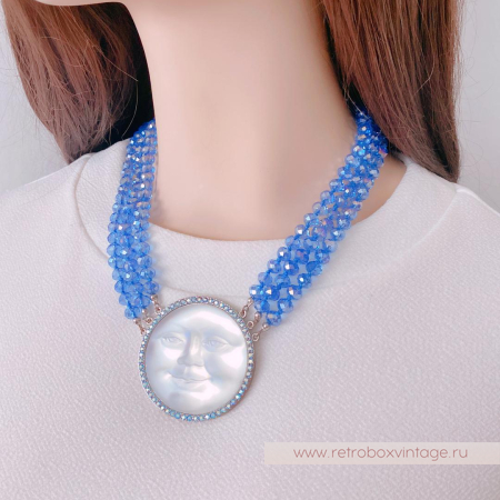 KIRKS FOLLY Колье «Голубая императрица-луна»