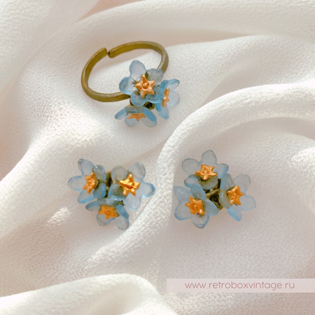 MICHAEL MICHAUD Кольцо "Три голубых незабудки"