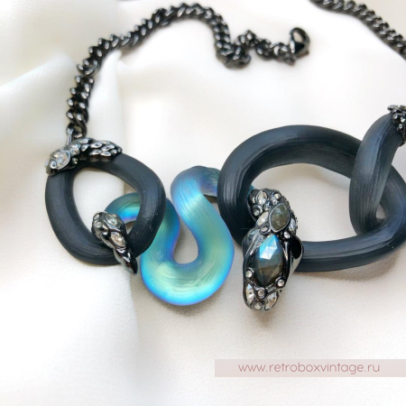 ALEXIS BITTAR Колье «Магическая имперская змея» Коллекция IMPERIAL NOIR