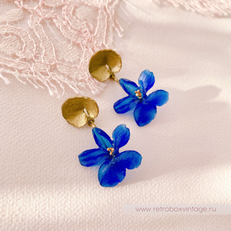 MICHAEL MICHAUD Серьги "Дикие фиалки"