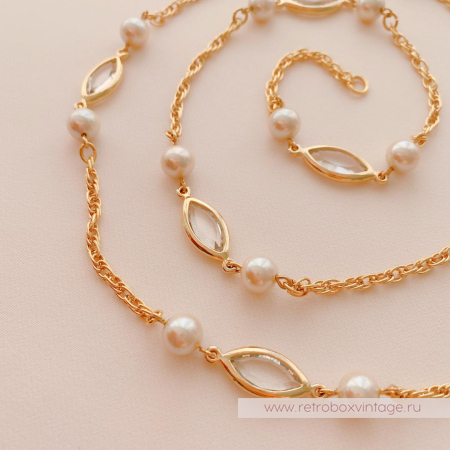 TRIFARI Комплект «Жемчужный: ожерелье и клипсы»