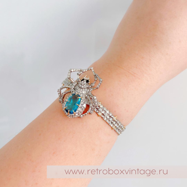 ALEXIS BITTAR Браслет «Голубой кристальный паучок» ALEXIS BITTAR Браслет «Голубой кристальный паучок»