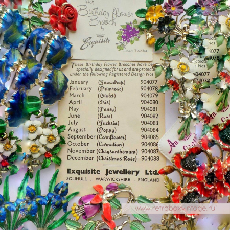 EXQUISITE Брошь «Букет фиалок большой»