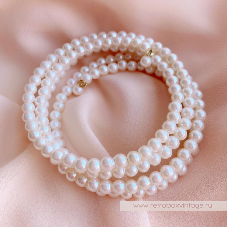 CAROLEE Браслет-спираль "Жемчужная грация"