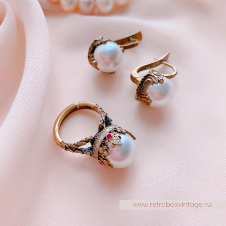 FIORE DI FIRENZE Кольцо «Короны с жемчугом» коллекция SOVRANO