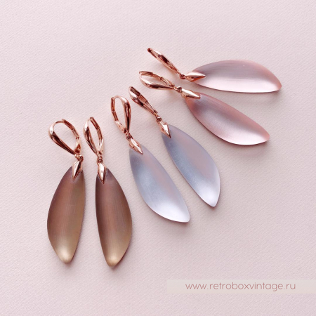 ALEXIS BITTAR Серьги «Легче перышка: бежевые в розовом золоте» ALEXIS BITTAR Серьги «Легче перышка: бежевые в розовом золоте»