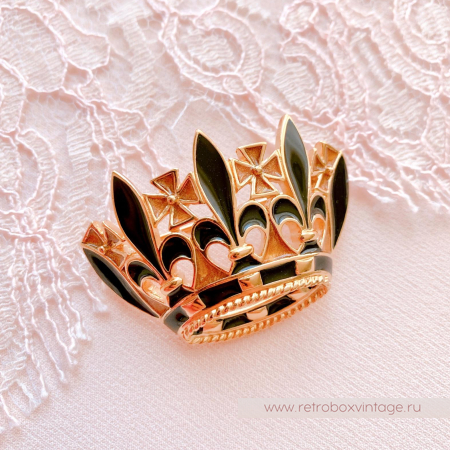 TRIFARI Брошь «Корона с флер-де-лисами»
