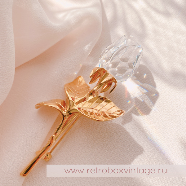 SWAROVSKI Брошь "Хрустальная роза" Коллекция Crystal Memories