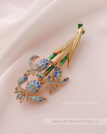 SWAROVSKI Брошь «Букет нежных ирисов»