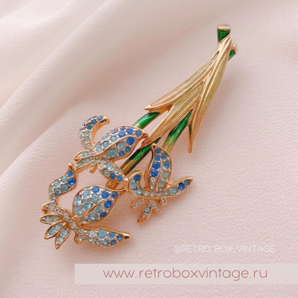 SWAROVSKI Брошь «Букет нежных ирисов»