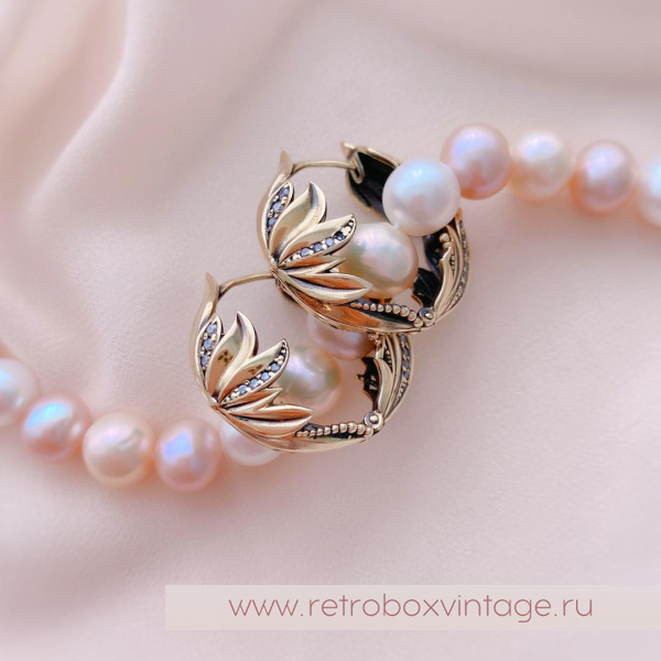 FIORE DI FIRENZE Серьги-конго «Флора конго прозрачные»