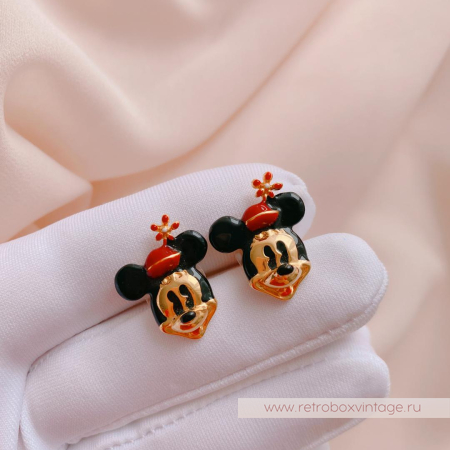NAPIER DISNEY Ожерелье и серьги «Микки Маус в красной шапочке»