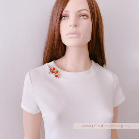 MICHAEL MICHAUD Брошь «Веточка с апельсинами» музейная коллекция