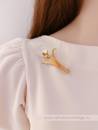 SWAROVSKI Брошь "Хрустальная лилия" Коллекция Crystal Memories
