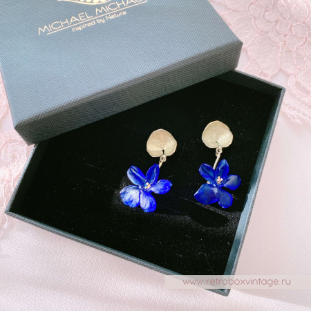 MICHAEL MICHAUD Серьги "Дикие фиалки"