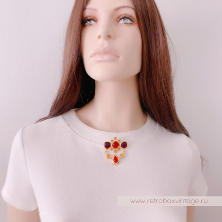 MONET / YVES SAINT LAURENT Брошь «Мармель-шатлен»