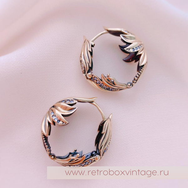 FIORE DI FIRENZE Серьги-конго «Флора конго прозрачные»