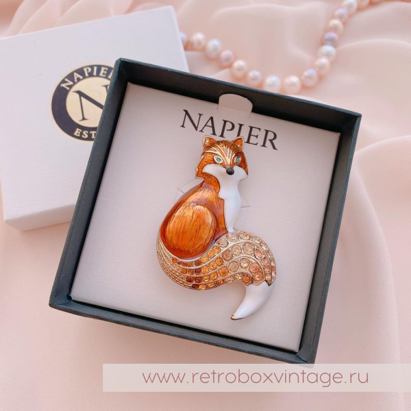 NAPIER Брошь "Рыжая лиса"