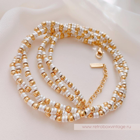 NAPIER Ожерелье-бусы «Очарование в три ряда»