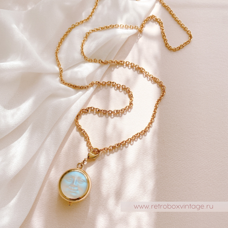 KIRKS FOLLY Кулон-часы на цепочке "Лунное время"