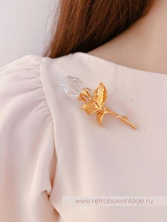 SWAROVSKI Брошь "Хрустальная роза" Коллекция Crystal Memories