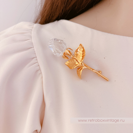 SWAROVSKI Брошь "Хрустальная роза" Коллекция Crystal Memories