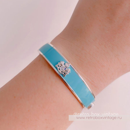 LAUREN RALPH LAUREN Браслет обод «Бирюза с гербом узкий»