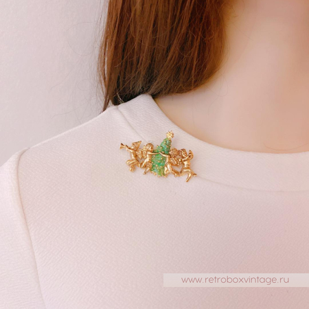 EDGAR BEREBI Брошь «Рождественские ангелы»