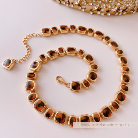 ANNE KLEIN Ожерелье "Тайны странствий» черепаховое