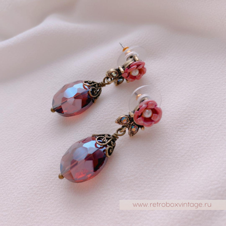 SWEET ROMANCE Серьги «Роза моего сердца»