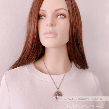 SWEET ROMANCE Кулон-локет на цепочке «Лалик: ар-нуво в серебре»