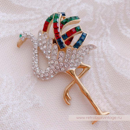 CAROLEE Брошь «Птица фламинго»