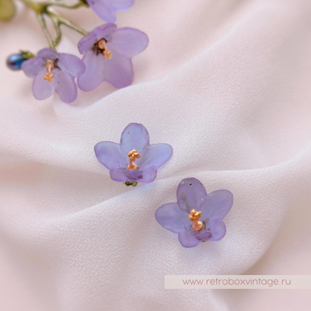 MICHAEL MICHAUD Серьги-пусеты «Нежные фиалки» коллекция African violet