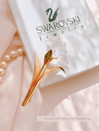 SWAROVSKI Брошь "Хрустальная лилия" Коллекция Crystal Memories
