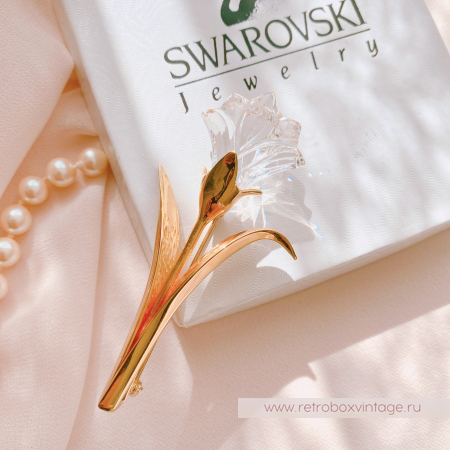 SWAROVSKI Брошь "Хрустальная лилия" Коллекция Crystal Memories
