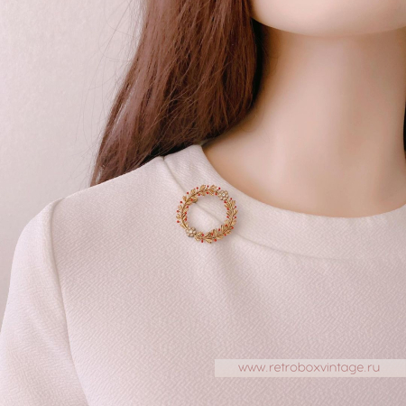 MICHAEL MICHAUD Брошь «Рождественский веночек»