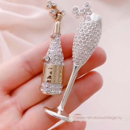 CAROLEE Брошь «Бокал шампанского»