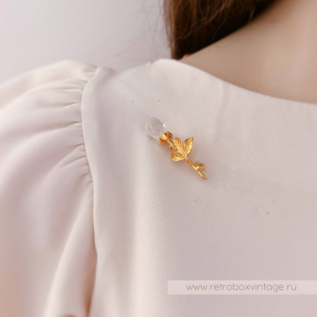 SWAROVSKI Брошь "Хрустальная роза малая" Коллекция Crystal Memories