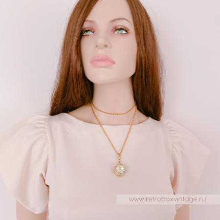 KIRKS FOLLY Кулон-часы на цепочке "Лунное время"