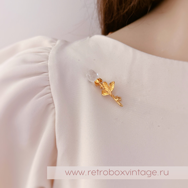 SWAROVSKI Брошь "Хрустальная роза малая" Коллекция Crystal Memories