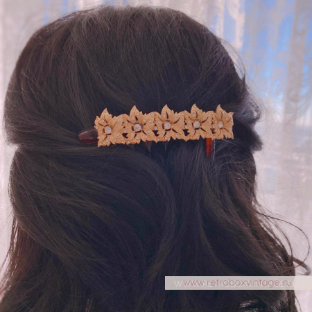 KIRKS FOLLY Гребень для волос «Золотые цветы»