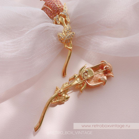 NOLAN MILLER Брошь «Нежная кристальная роза»