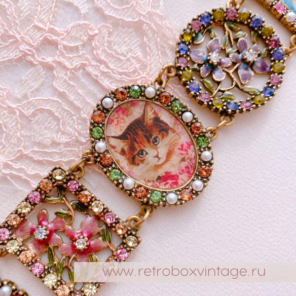 SWEET ROMANCE Браслет "Кошки и цветы"