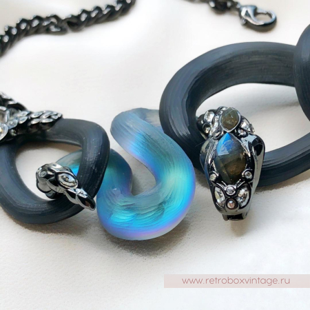 ALEXIS BITTAR Колье «Магическая имперская змея» Коллекция IMPERIAL NOIR