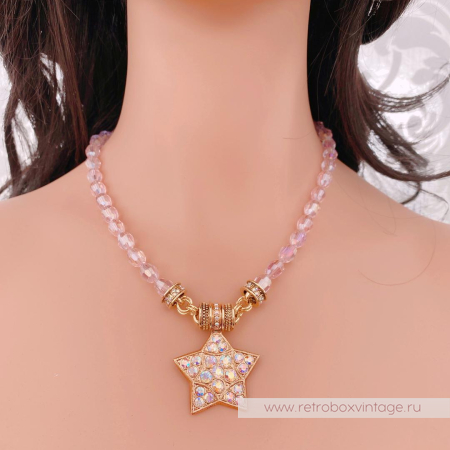 KIRKS FOLLY Ожерелье с магнитным кулоном «Звезда Андромеда»