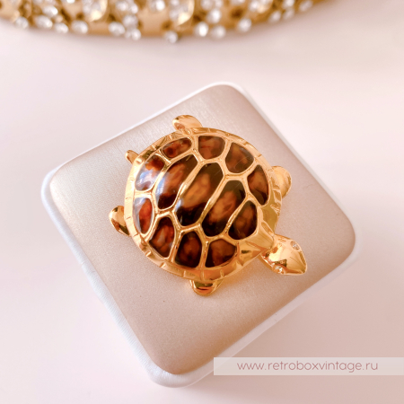 ANNE KLEIN Брошь «Маленькая черепаха»